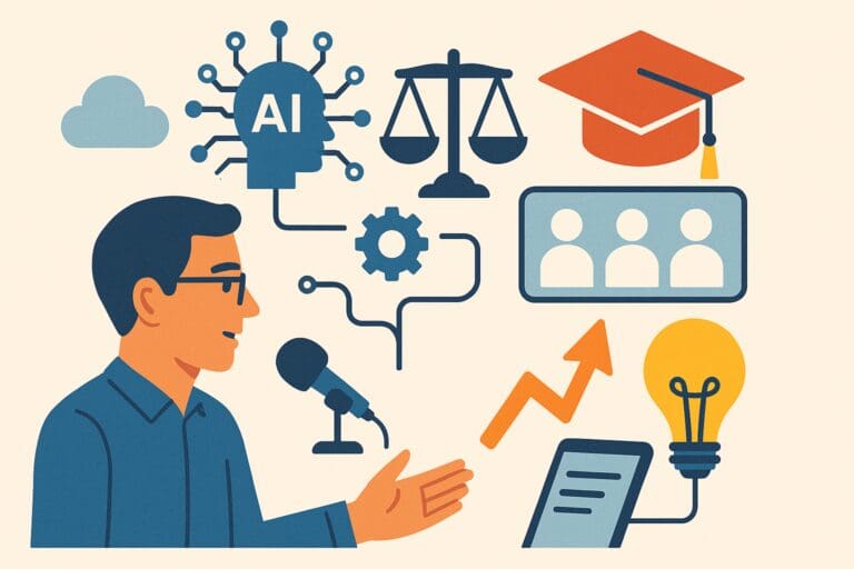 Illustratie bij podcast Techkwadraat