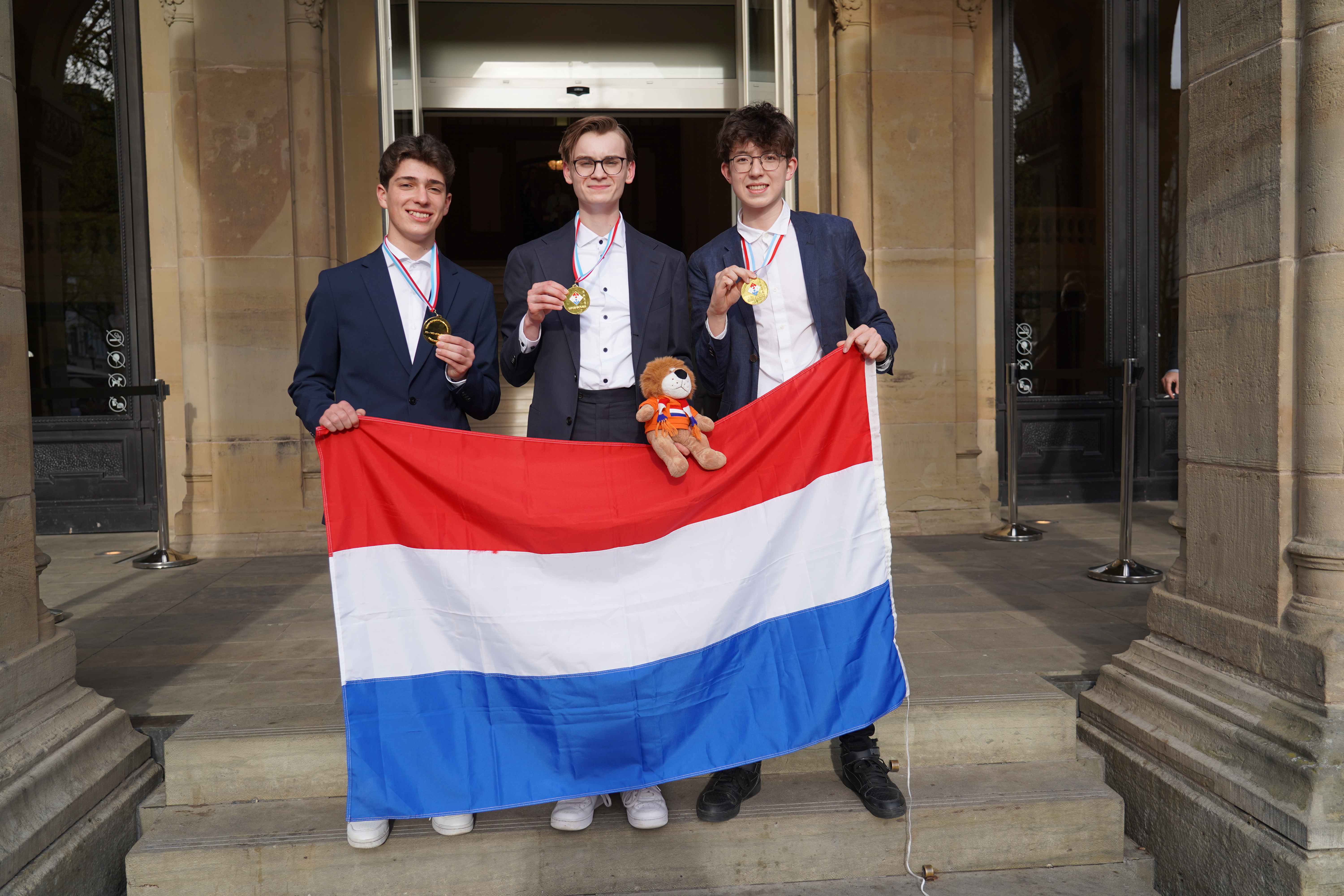 Team met gouden medaille | V.l.n.r.: Robert, Kjeld & Jochem.
